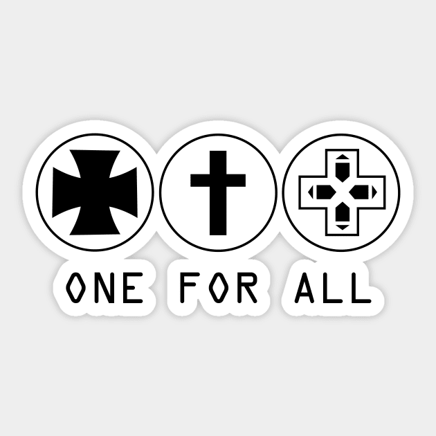 One For All (Light Background) Sticker by HiLoDesigns